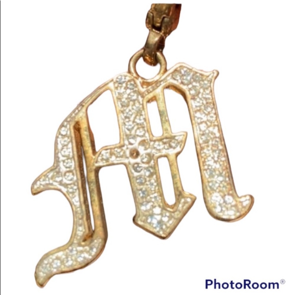 JUICY COUTURE GOTHIC M LETTER INITIAL CHARM RARE